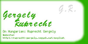 gergely ruprecht business card